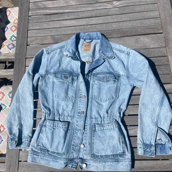 Hand embroidered denim jacket GAP XXS - Picture 3 of 5